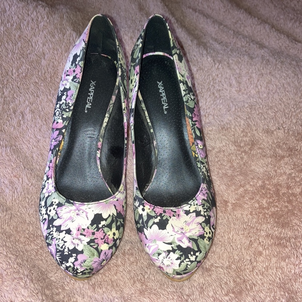 Floral high heels